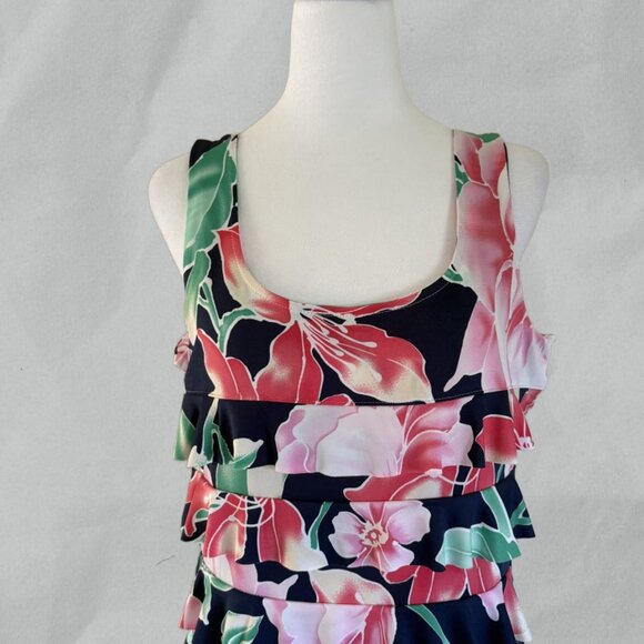 Fashque Studio Sleeveless Dress Tiered Ruffle Pullover Size: Large - Picture 2 of 7